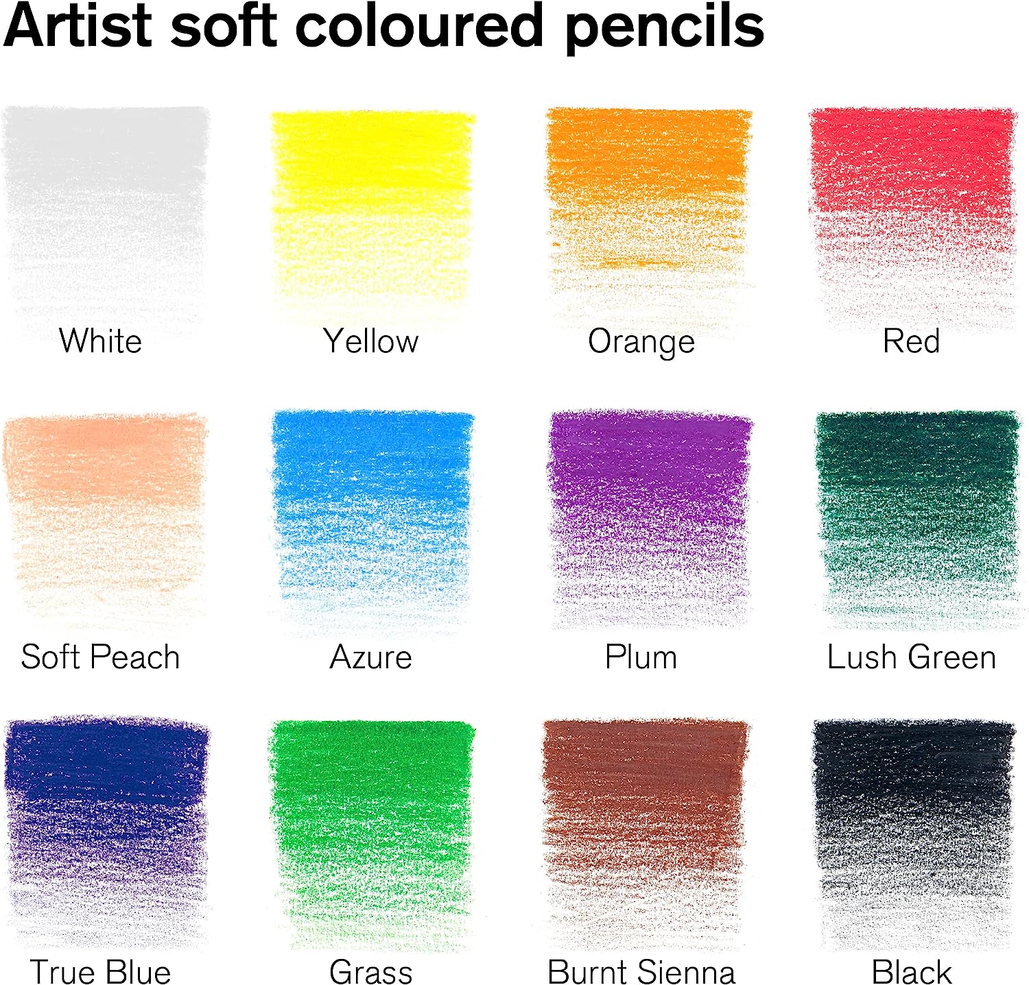 Winsor & Newton Studio Collection Artist Pencils, Color Pencils, Set of 12 - Image 3